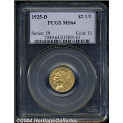 1925-D[$2 1/2] MS64 PCGS.