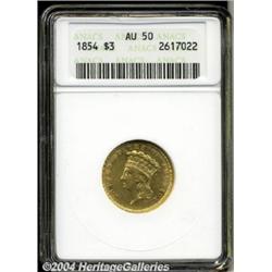 1854[$3] AU50 ANACS.