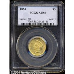 1854[$3] AU55 PCGS.