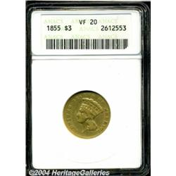 1855[$3] VF20 ANACS.