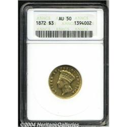 1872[$3] AU50 ANACS.