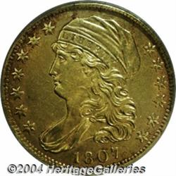 1807[$5] Bust Left Unc Details, Burnished, NCS.