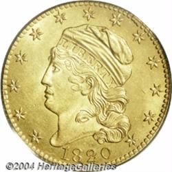1820[$5] Square 2 MS63 PCGS.