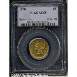 1850[$5] AU55 PCGS.