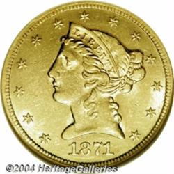 1871-CC[$5] AU55 NGC.