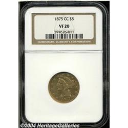1875-CC[$5] VF20 NGC.