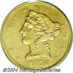 1876-S[$5] AU53 PCGS.