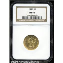 1880[$5] MS64 NGC.