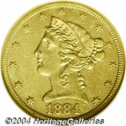 1884-CC[$5] AU58 NGC.