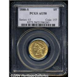 1888-S[$5] AU58 PCGS.