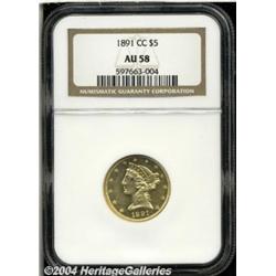 1891-CC[$5] AU58 NGC.