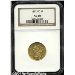 1892-CC[$5] AU58 NGC.