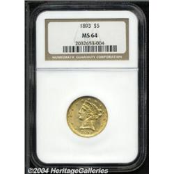 1893[$5] MS64 NGC.