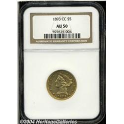 1893-CC[$5] AU50 NGC.