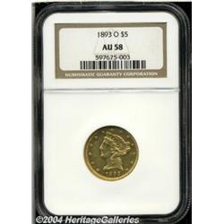 1893-O[$5] AU58 NGC.