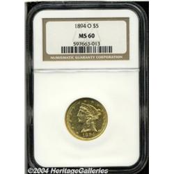 1894-O[$5] MS60 NGC.