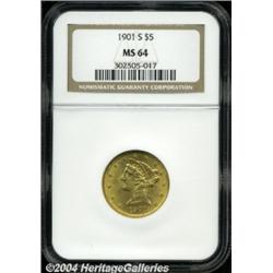 1901-S[$5] MS64 NGC.
