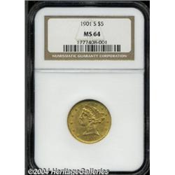 1901-S[$5] MS64 NGC.