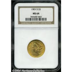 1901-S[$5] MS64 NGC.