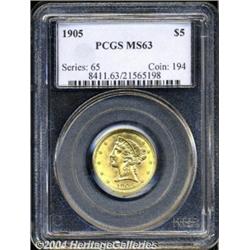 1905[$5] MS63 PCGS.