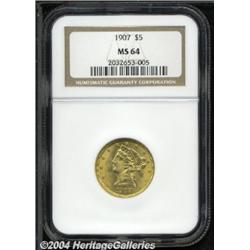 1907[$5] MS64 NGC.