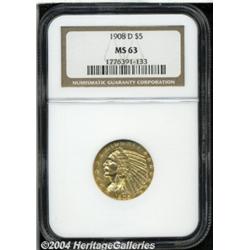 1908-D[$5] MS63 NGC.