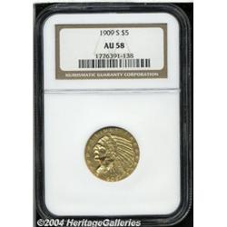 1909-S[$5] AU58 NGC.