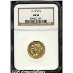 1915-S[$5] AU58 NGC.