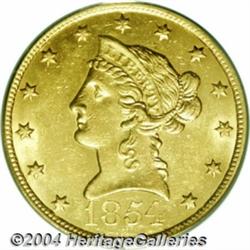 1854-O[$10] Large Date AU58 PCGS.