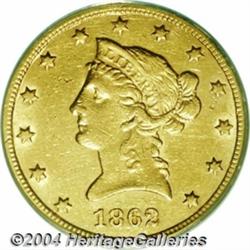 1862-S[$10] XF45 PCGS.