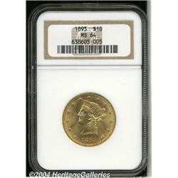 1893[$10] MS64 NGC.