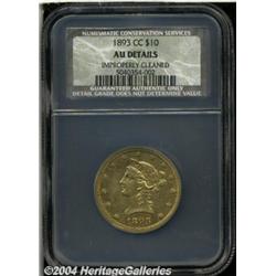 1893-CC[$10] AU50 Details, Improperly Cleaned, NCS.