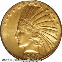 1907[$10] Wire Rim MS65 PCGS.