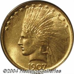 1907[$10] No Motto MS64 PCGS.