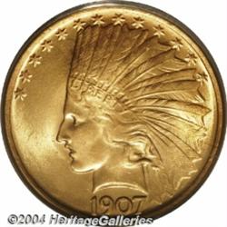 1907[$10] No Motto MS66 PCGS.