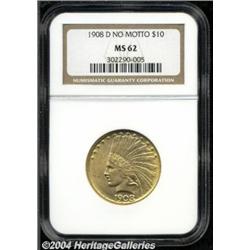 1908-D[$10] No Motto MS62 NGC.