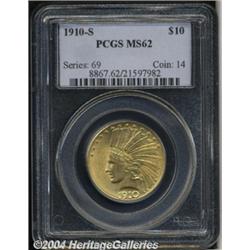1910-S[$10] MS62 PCGS.