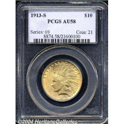 1913-S[$10] AU58 PCGS.