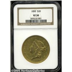 1850[$20] VF30 NGC.