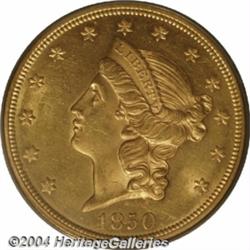 1850[$20] MS62 PCGS.