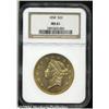 Image 3 : 1858[$20] MS61 NGC.