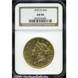 1875-CC[$20] AU58 NGC.