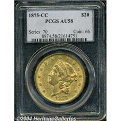 1875-CC[$20] AU58 PCGS.