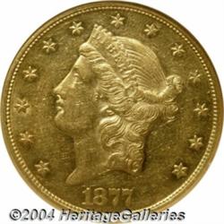1877-CC[$20] AU58 NGC.