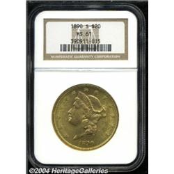 1890-S[$20] MS61 NGC.