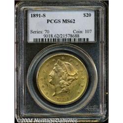 1891-S[$20] MS62 PCGS.