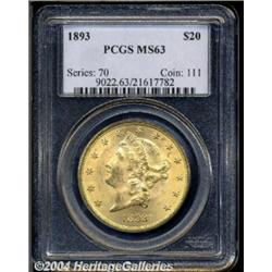 1893[$20] MS63 PCGS.
