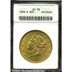 1893-S[$20] AU58 ANACS.