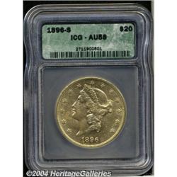 1896-S[$20] AU58 ICG.