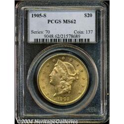 1905-S[$20] MS62 PCGS.